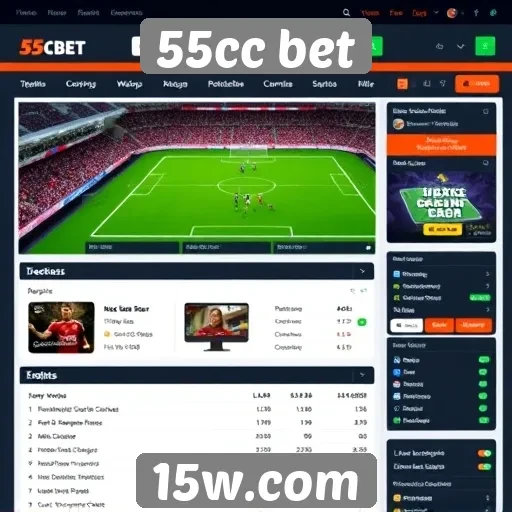 Análise da interface do usuário do site 55cc bet